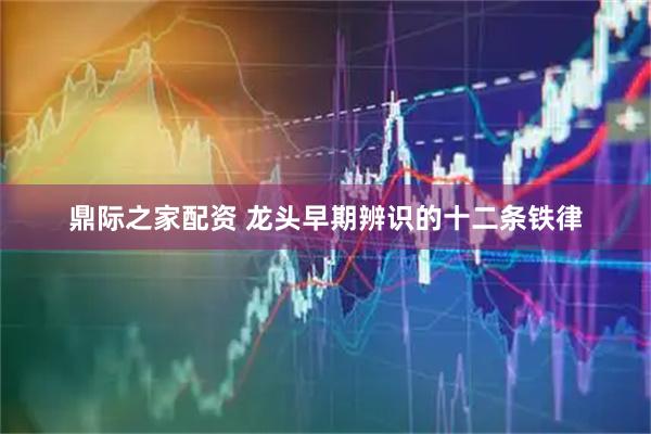 鼎际之家配资 龙头早期辨识的十二条铁律